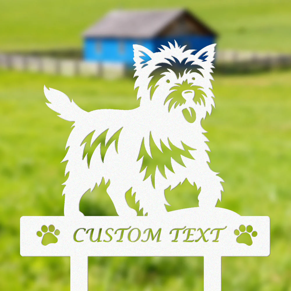 Cairn Terrier Silhouette de Chien Personnalisée Piquet de Jardin en Métal - Image 8