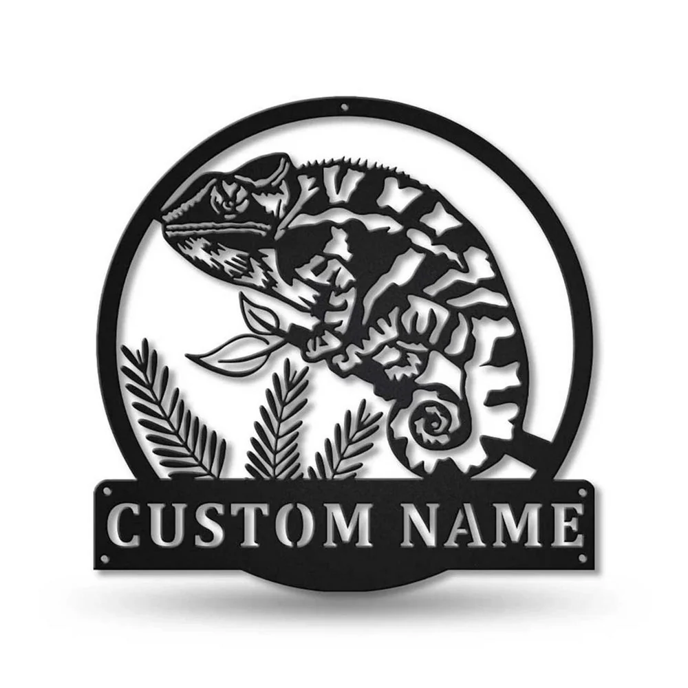 Caméléon Personnalisé Plaque en Métal Art Déco d'Intérieur - Image 2