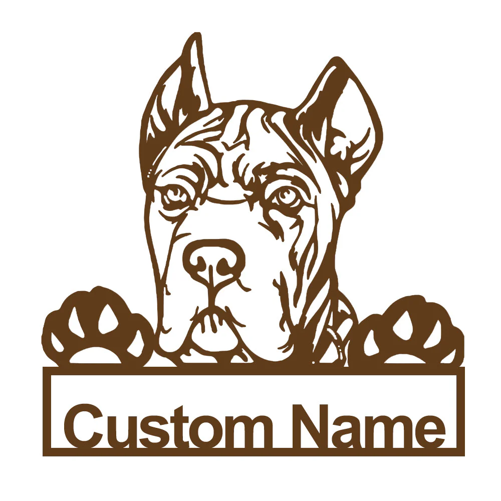 Cane Corso Art en Métal Plaque de Nom en Métal Personnalisée - Image 4