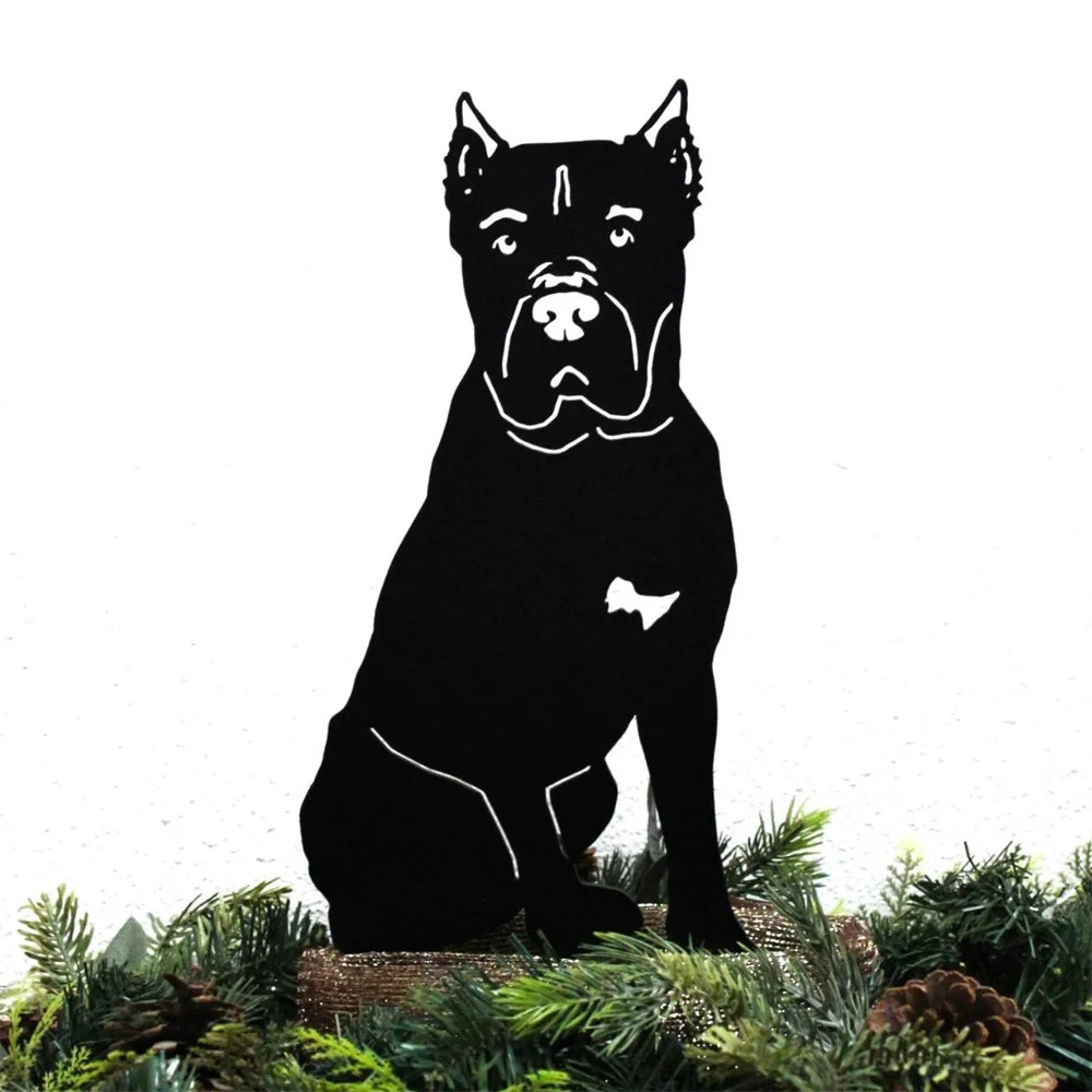 Cane Corso Silhouette de Chien en Métal Noir - Image 5