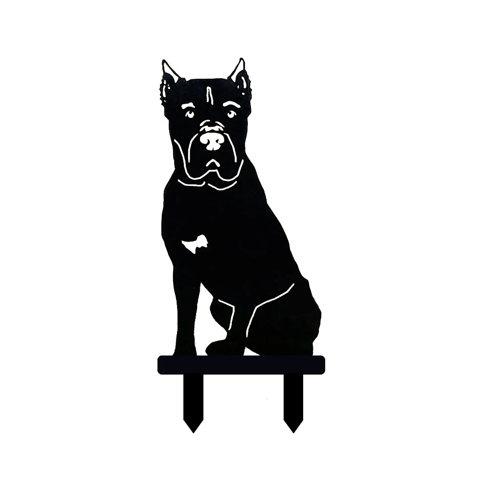 Cane Corso Silhouette de Chien en Métal Noir - Image 8