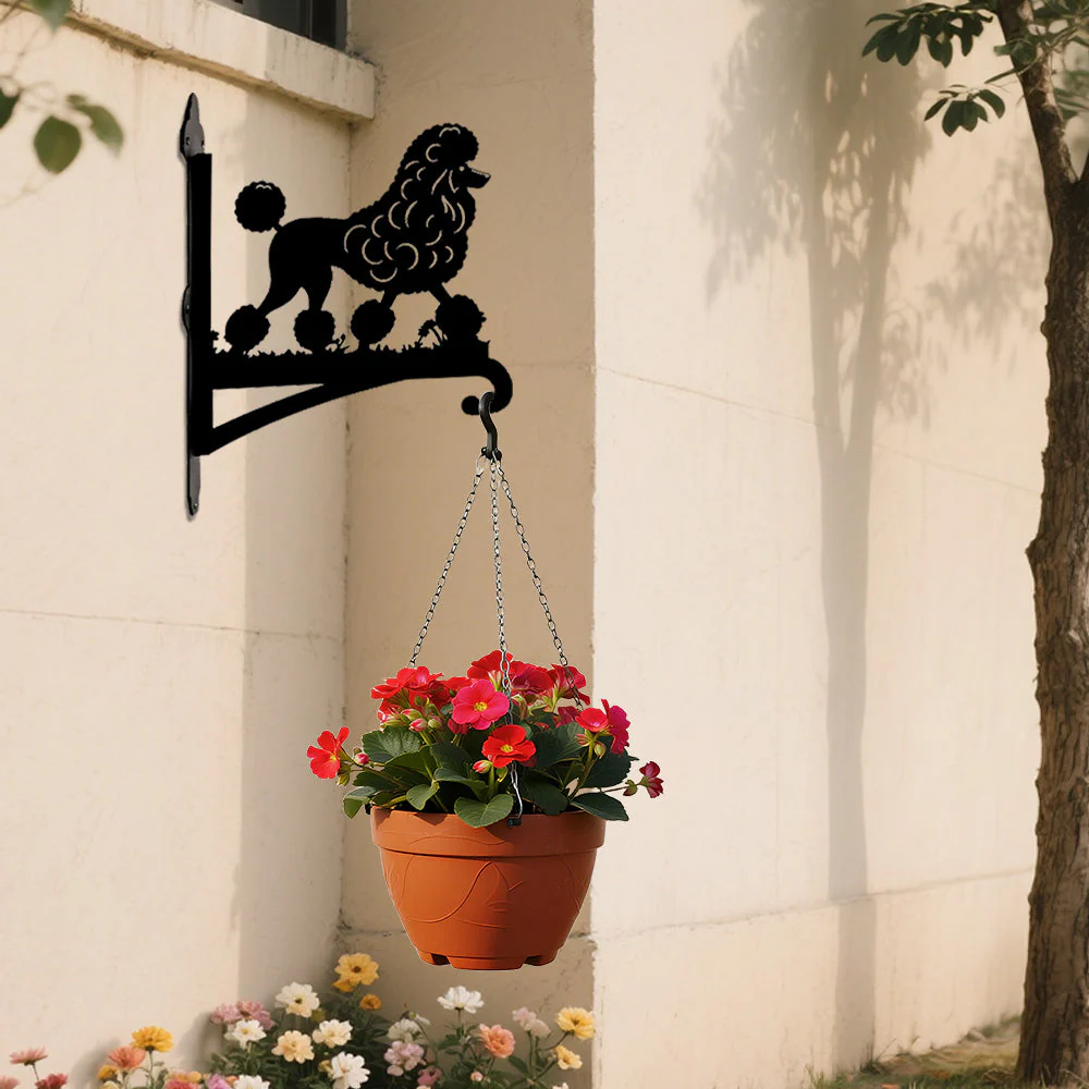 Caniche Choyé Support de Plantes à Suspendre Métallique - Image 2