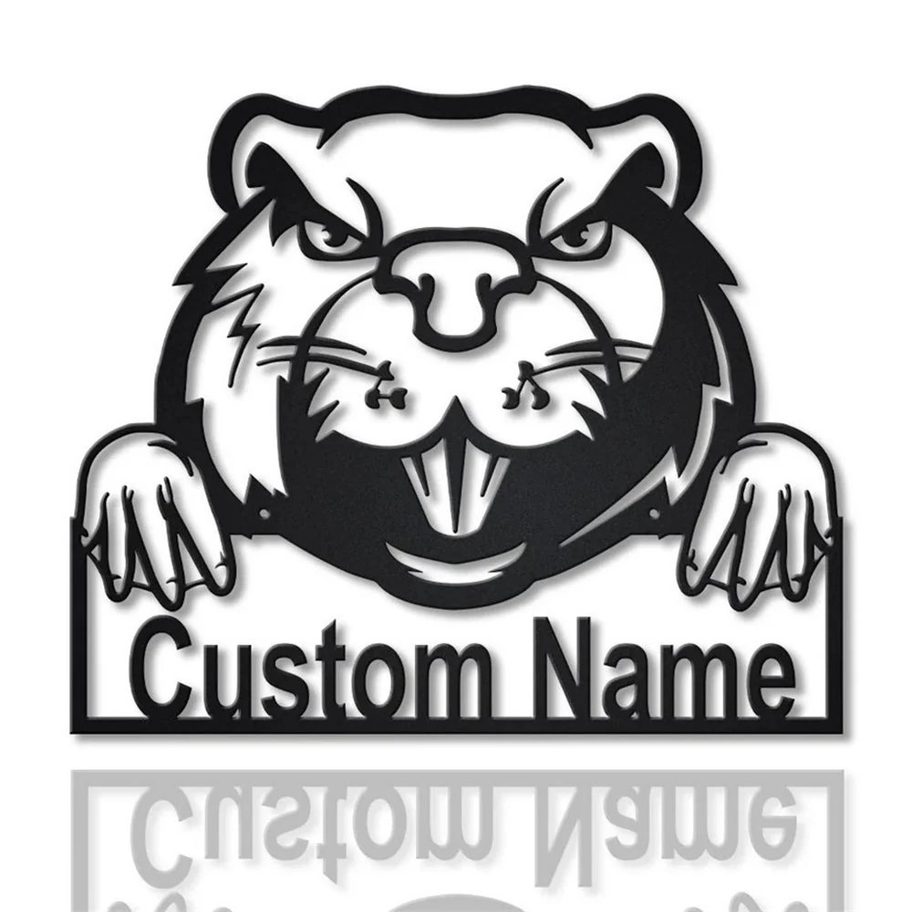 Castor Personnalisé Plaque en Métal Art Déco d'Intérieur Cadeau pour Amoureux des Animaux - Image 2