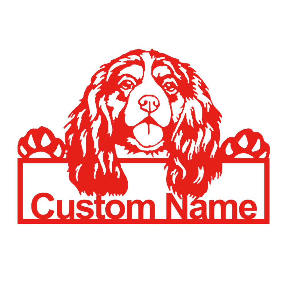 Cavalier King Charles Spaniel Plaque en Métal Art Personnalisée - Image 10