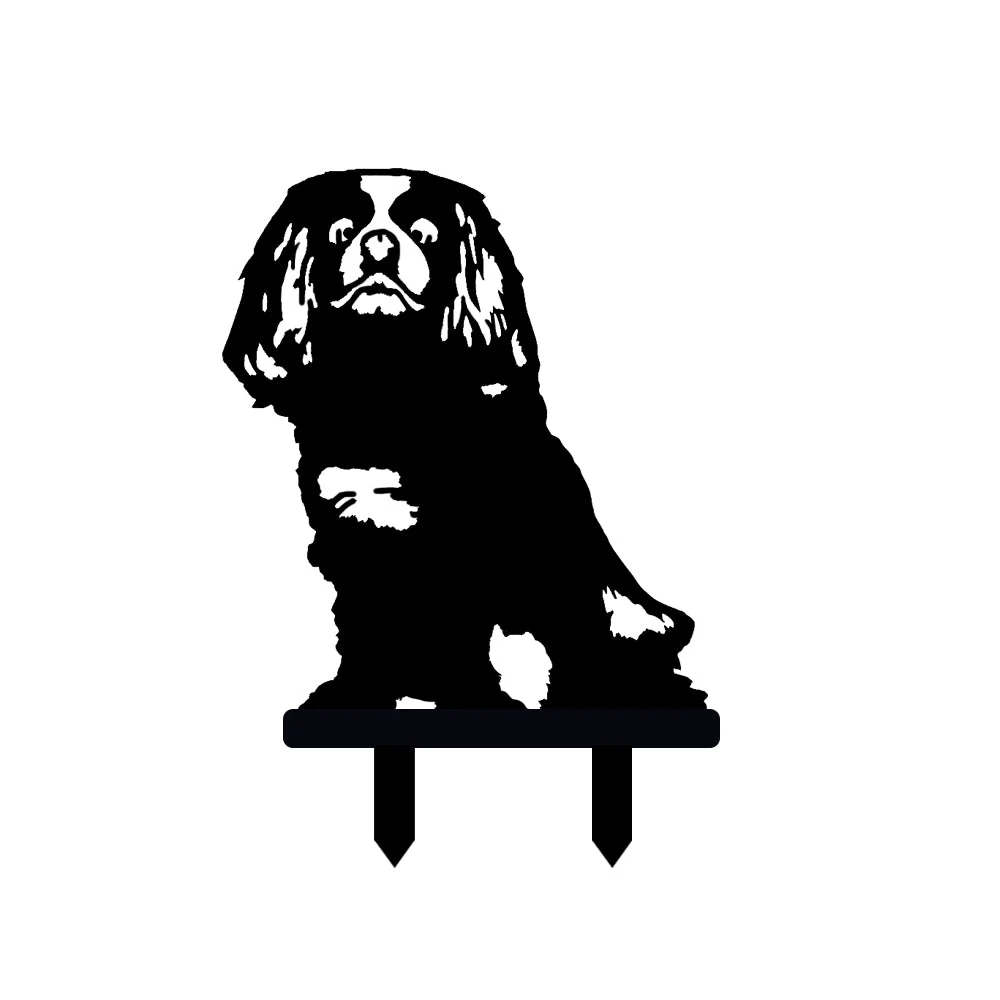 Cavalier King Charles Spaniel Silhouette de Chien en Métal Noir - Image 8