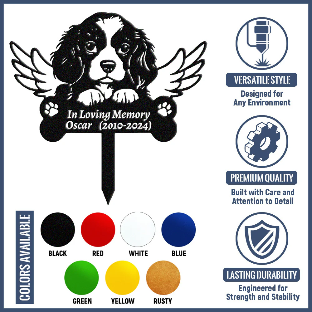 Cavalier King Charles Spaniel Tuteur Commémoratif Personnalisé avec Ailes - Image 12