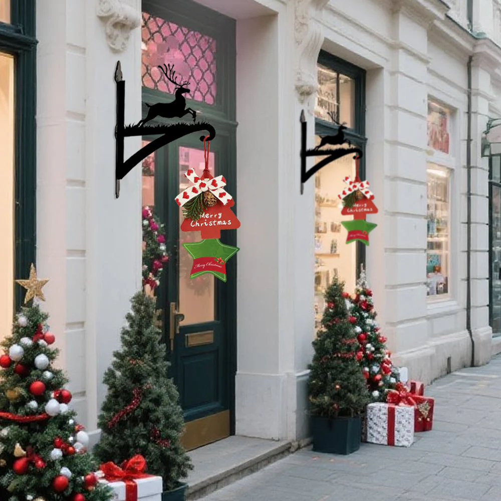Cerf de Noël Support de Plantes à Suspendre Métallique - Image 3
