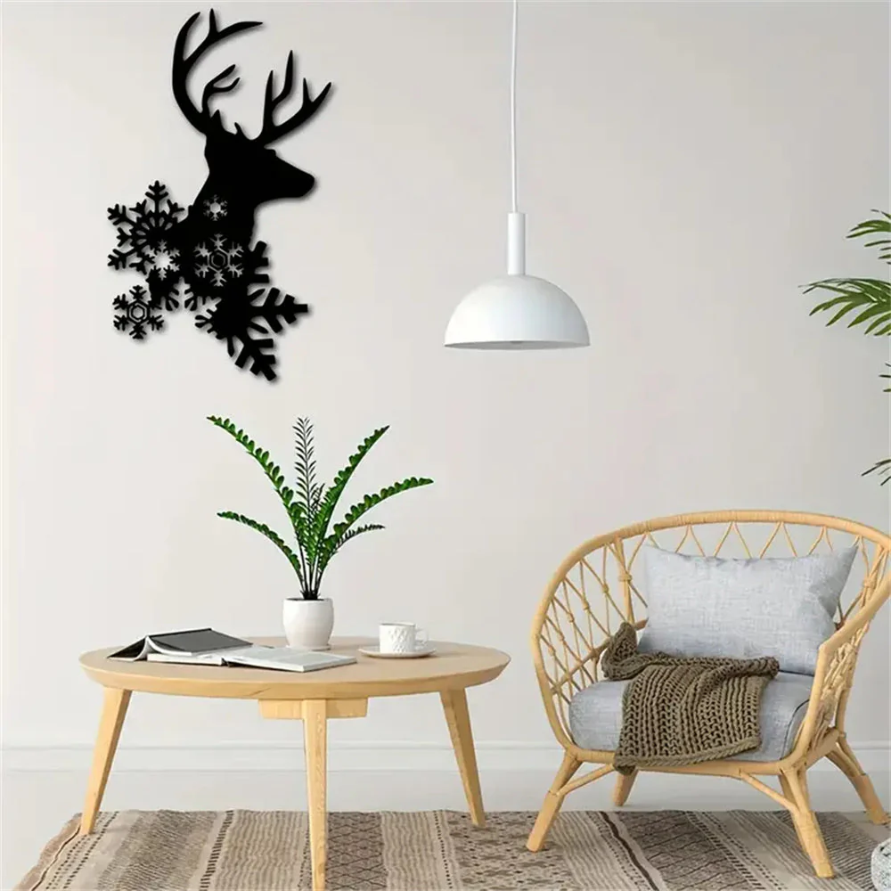 Cerf Métal Noël Art Décoratif Décor Mur - Image 4