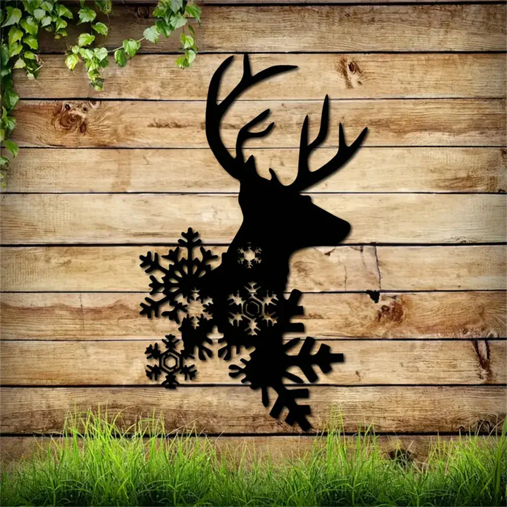 Cerf Métal Noël Art Décoratif Décor Mur - Image 5