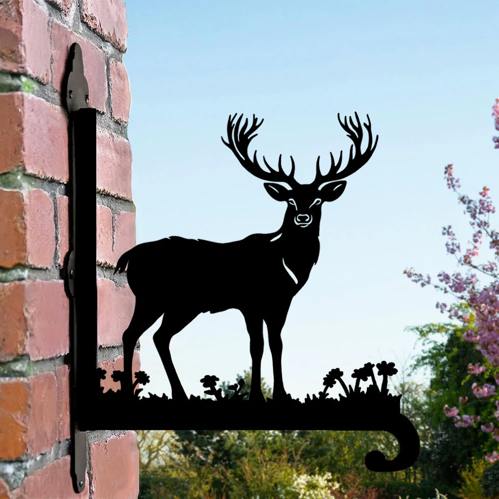 Cerf Support de Plantes à Suspendre Métallique