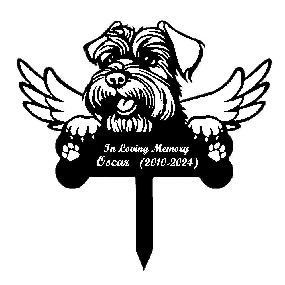Cesky Terrier Tuteur Commémoratif Personnalisé avec Ailes - Image 15