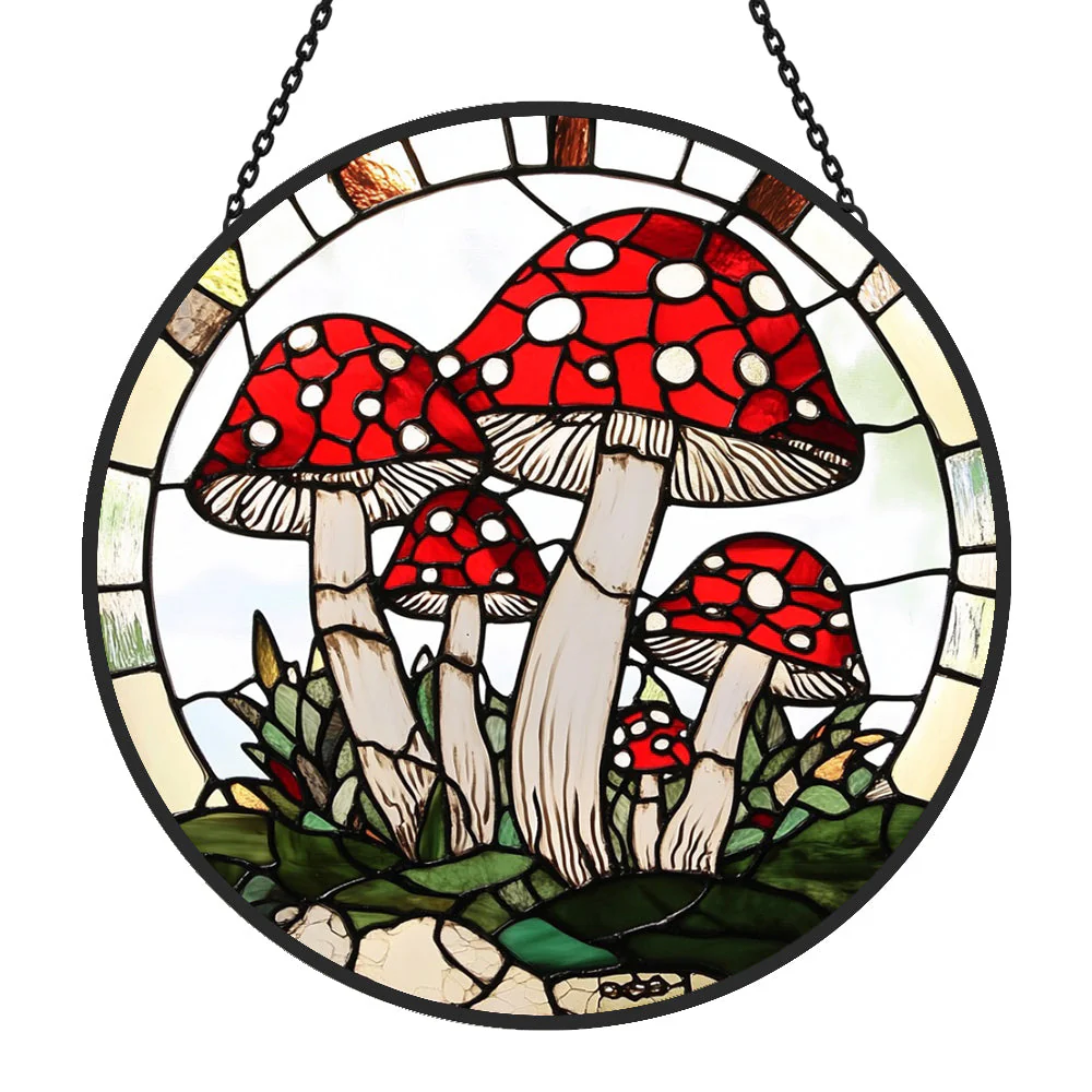 Champignon Attrape-Soleil Décoratif en Vitrail à Suspendre - Image 3