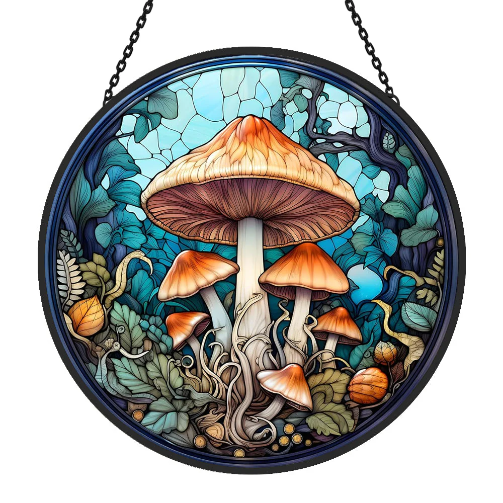 Champignon Attrape-Soleil Décoratif en Vitrail à Suspendre - Image 4