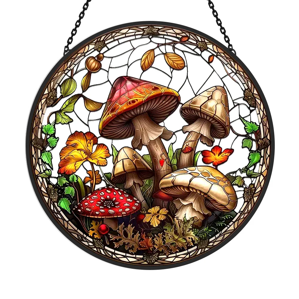 Champignon Attrape-Soleil Décoratif en Vitrail à Suspendre - Image 3