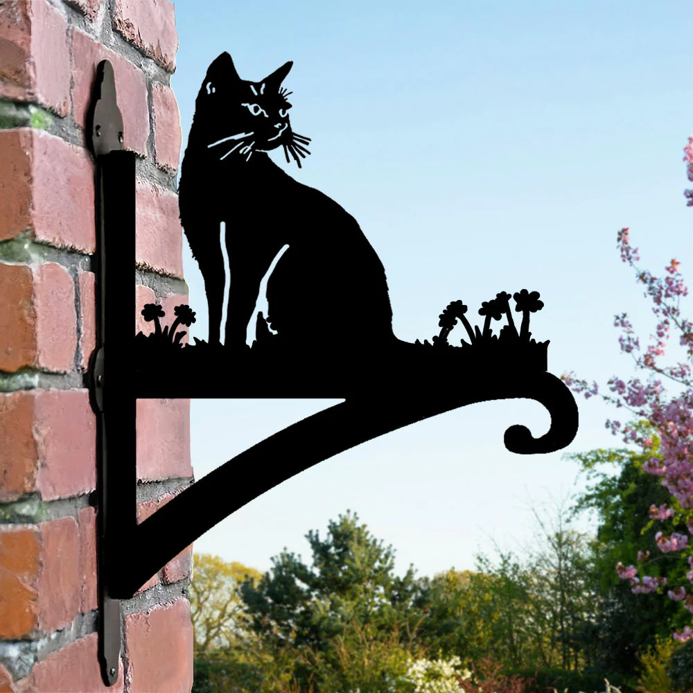 Chat Assis Support de Plantes à Suspendre Métallique