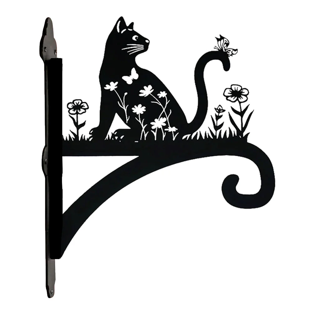 Chat et Fleur Support de Plantes à Suspendre Métallique - Image 11