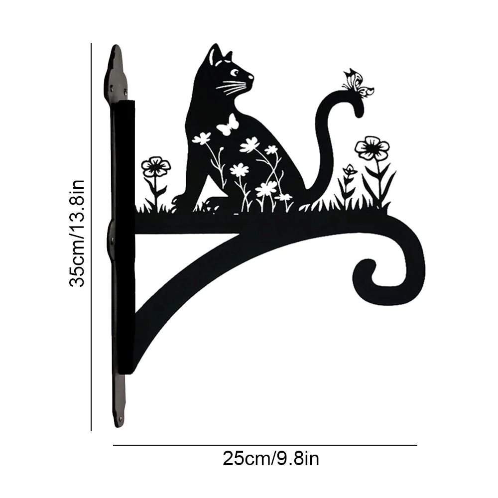 Chat et Fleur Support de Plantes à Suspendre Métallique - Image 12