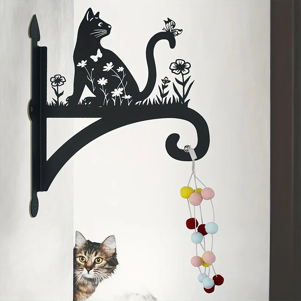 Chat et Fleur Support de Plantes à Suspendre Métallique - Image 6