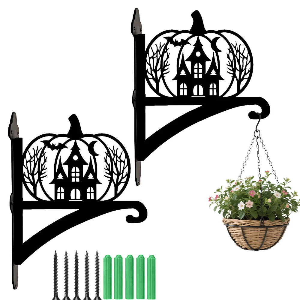 Château de Citrouille Support de Plantes à Suspendre Métallique - Image 8