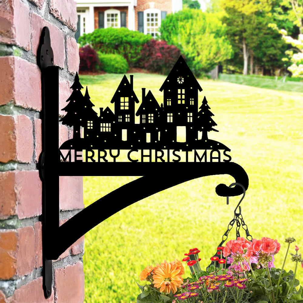 Château de Joyeux Noël Support de Plantes à Suspendre Métallique - Image 5
