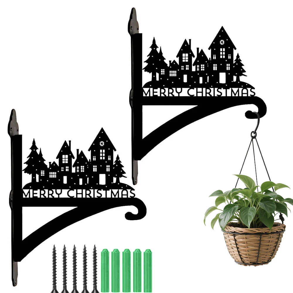 Château de Joyeux Noël Support de Plantes à Suspendre Métallique - Image 8