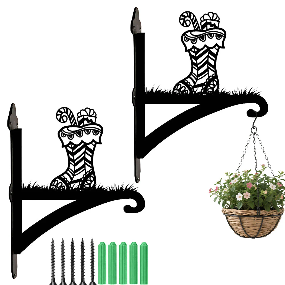 Chaussettes de Noël Support de Plantes à Suspendre Métallique - Image 8