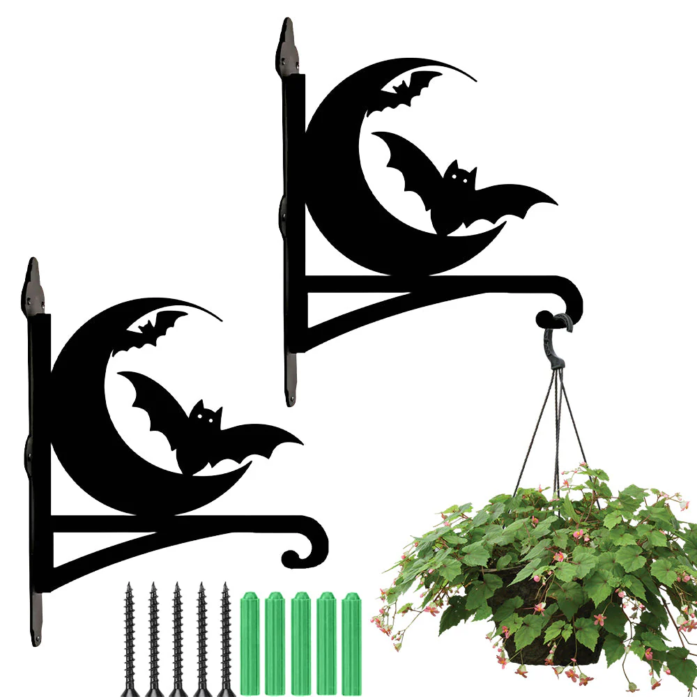 Chauve-souris et Lune Support de Plantes à Suspendre Métallique - Image 8
