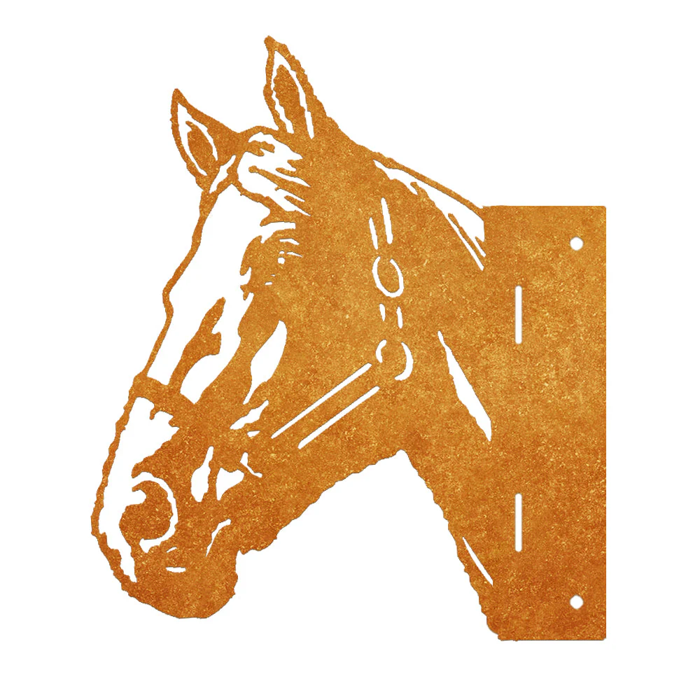 Cheval Curieux Plaque Métallique – Décoration de Jardin Extérieur Animale - Image 5