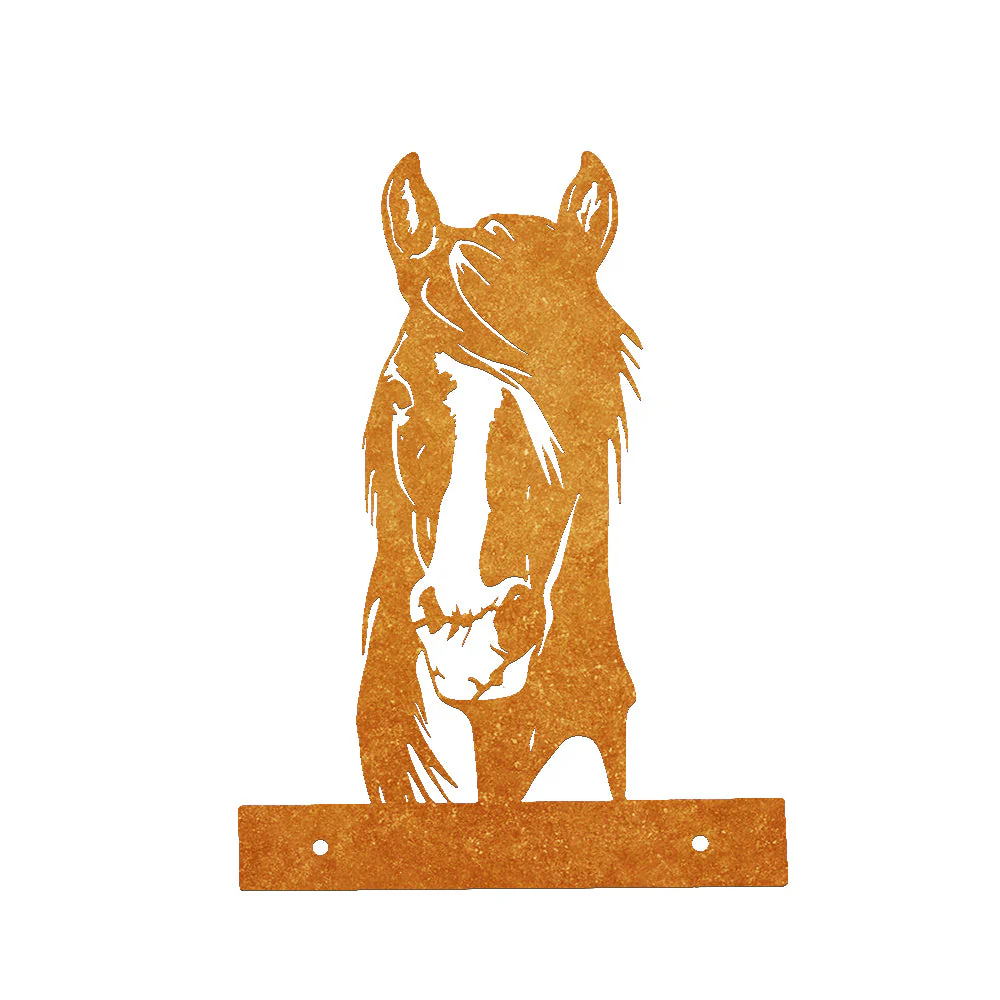 Cheval Curieux Plaque Métallique – Décoration de Jardin Extérieur Animale - Image 7