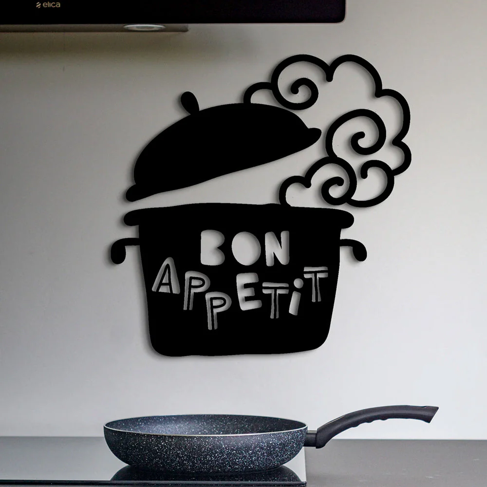 Chic Bon Appétit Plaque en Métal Décoratif Mural - Image 5