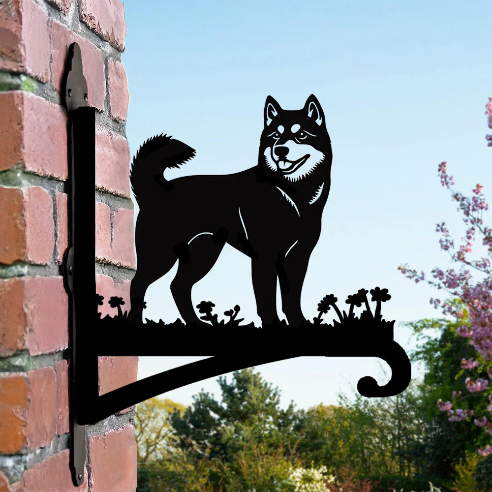Chien Akita Support de Plantes à Suspendre Métallique