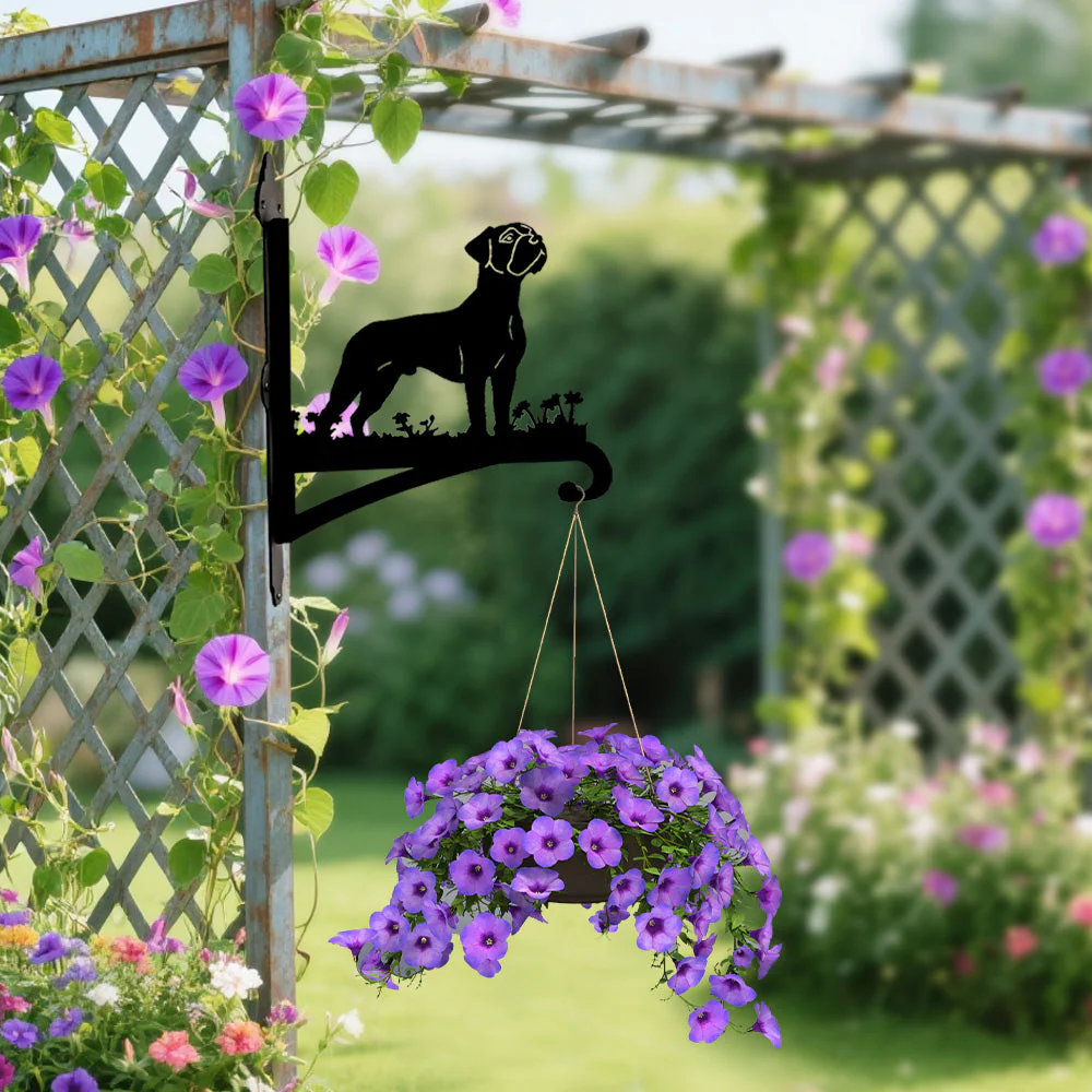 Chien Boxer Support de Plantes à Suspendre Métallique - Image 6