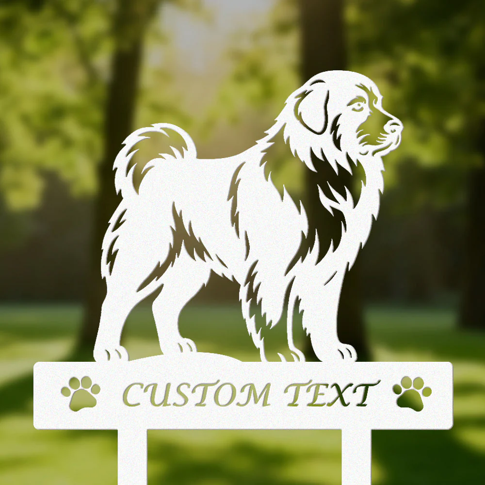 Chien de Montagne des Pyrénées Silhouette de Chien Personnalisée Piquet de Jardin en Métal - Image 8
