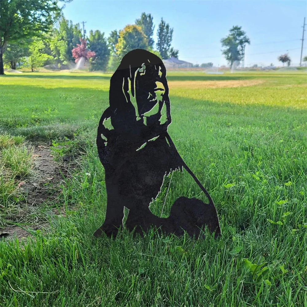 Chien de Saint-Hubert Silhouette en Métal