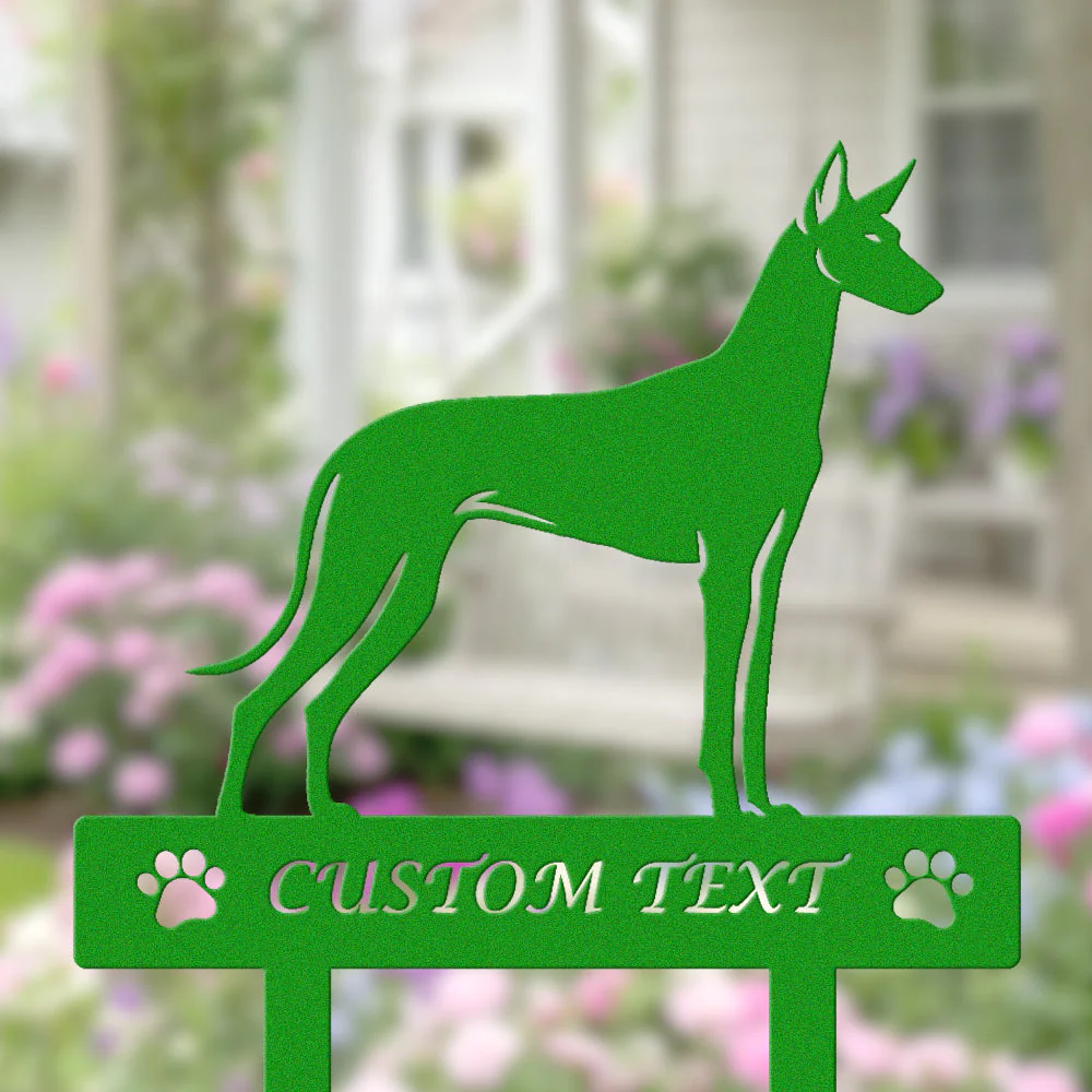 Chien du Pharaon Silhouette de Chien Personnalisée Piquet de Jardin en Métal - Image 5