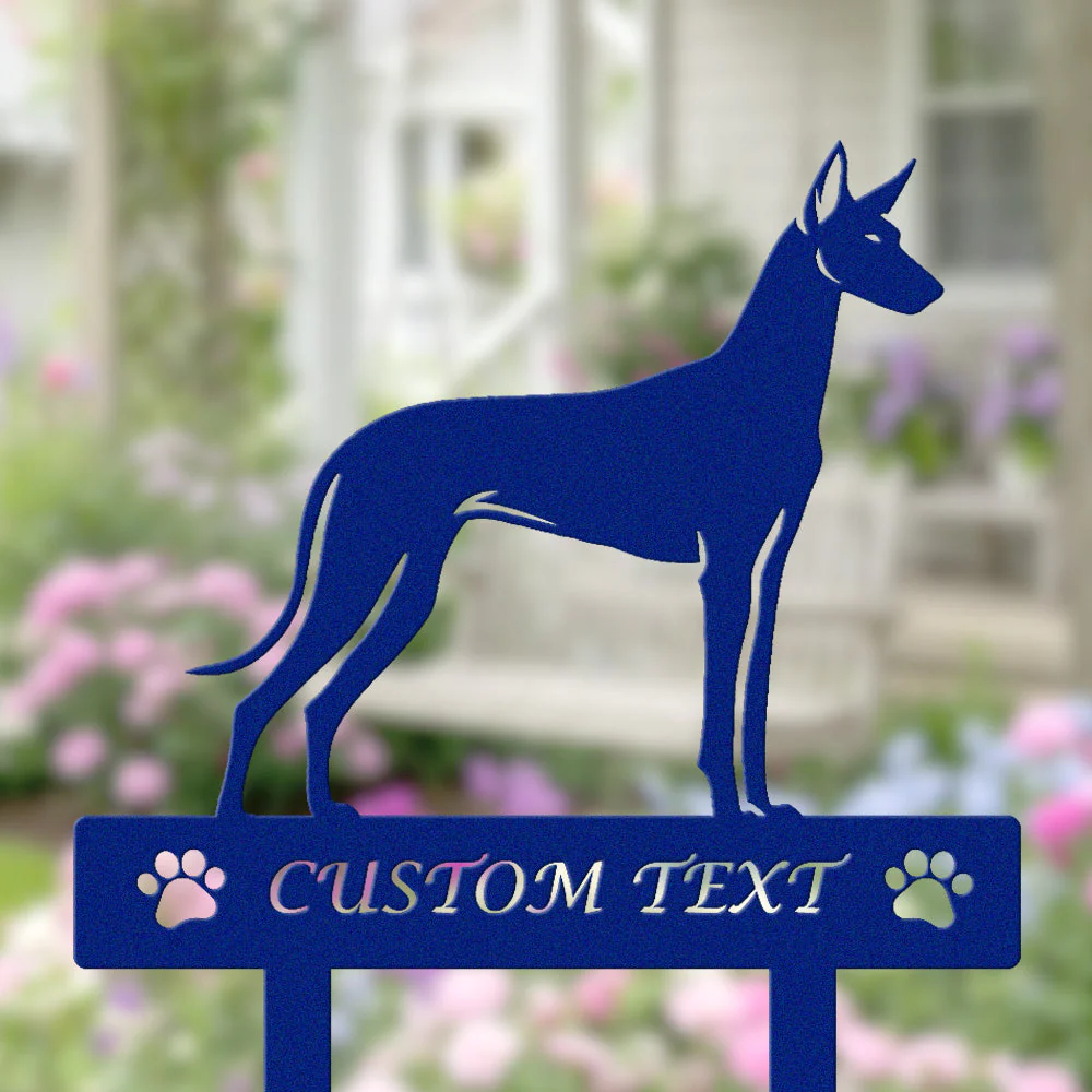 Chien du Pharaon Silhouette de Chien Personnalisée Piquet de Jardin en Métal - Image 6