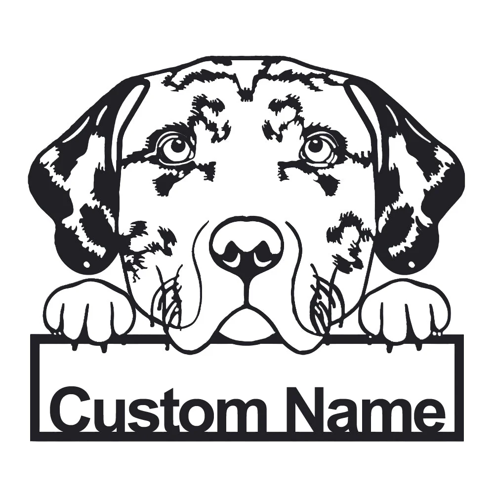 Chien Léopard Catahoula Art en Métal Plaque de Nom en Métal Personnalisée - Image 2
