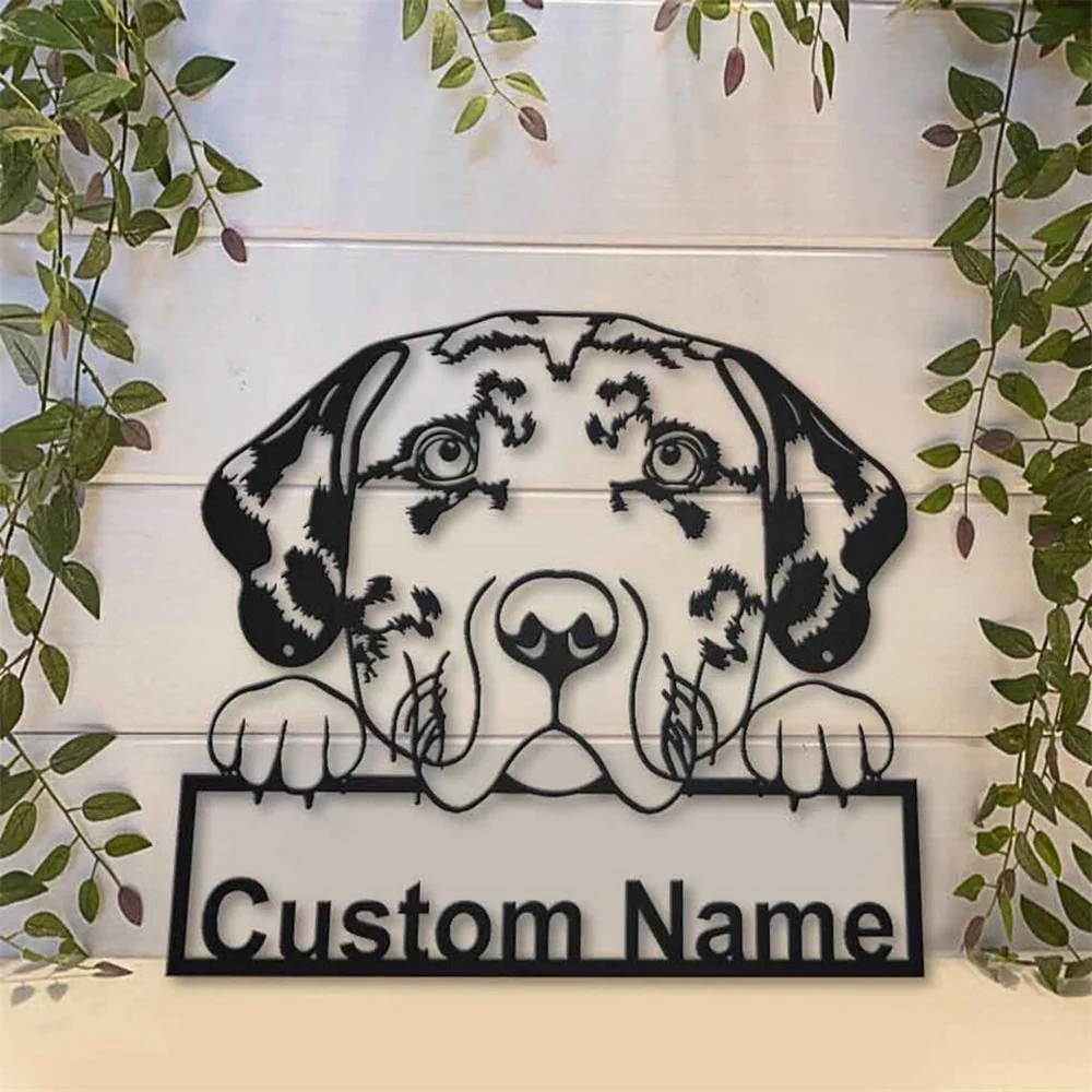 Chien Léopard Catahoula Art en Métal Plaque de Nom en Métal Personnalisée - Image 3