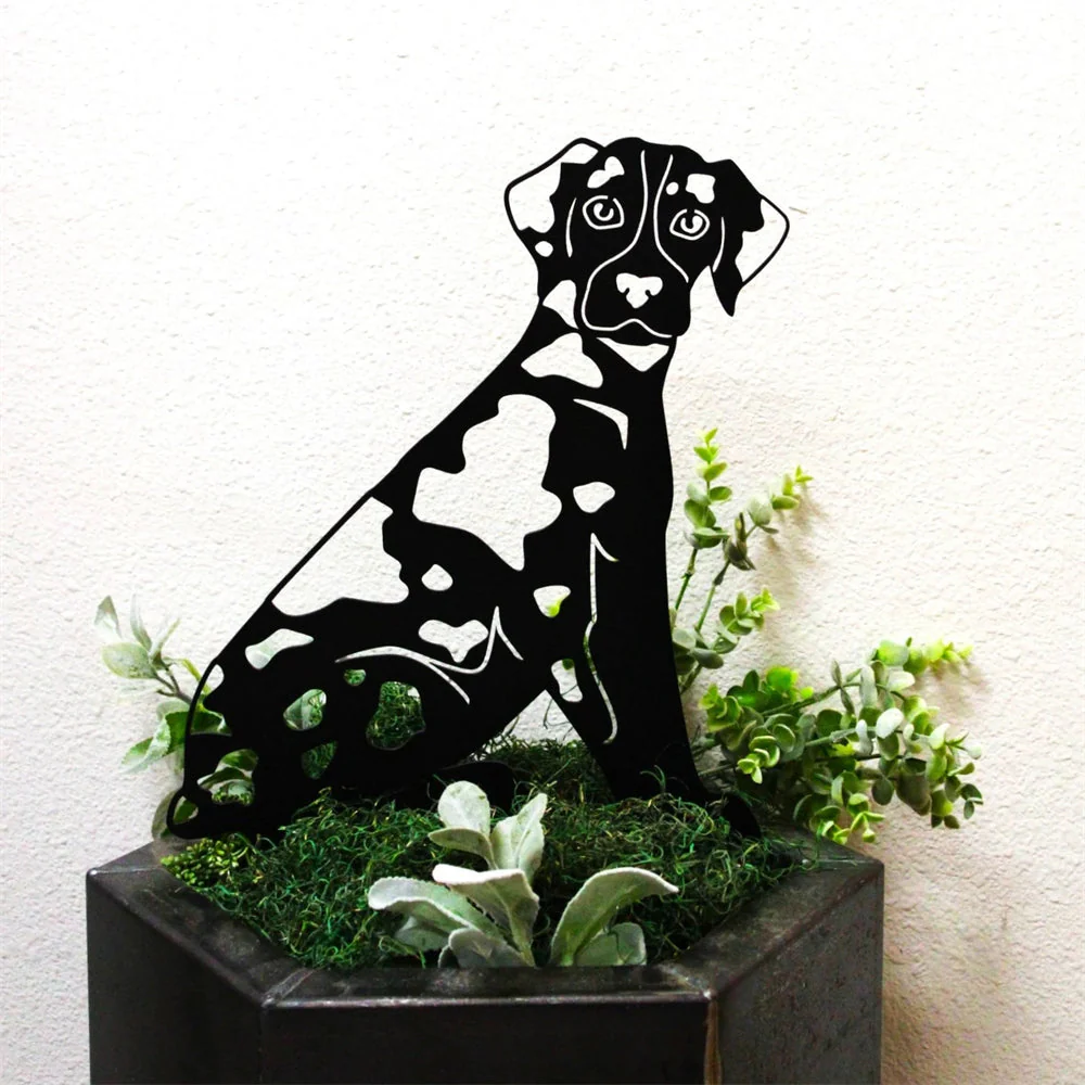 Chien Léopard Catahoula Silhouette de Chien en Métal Noir - Image 7