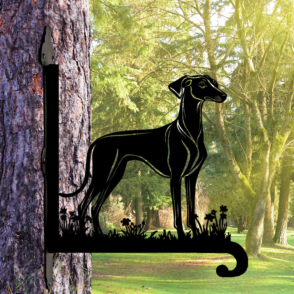 Chien Lévrier Support de Plantes à Suspendre Métallique - Image 6