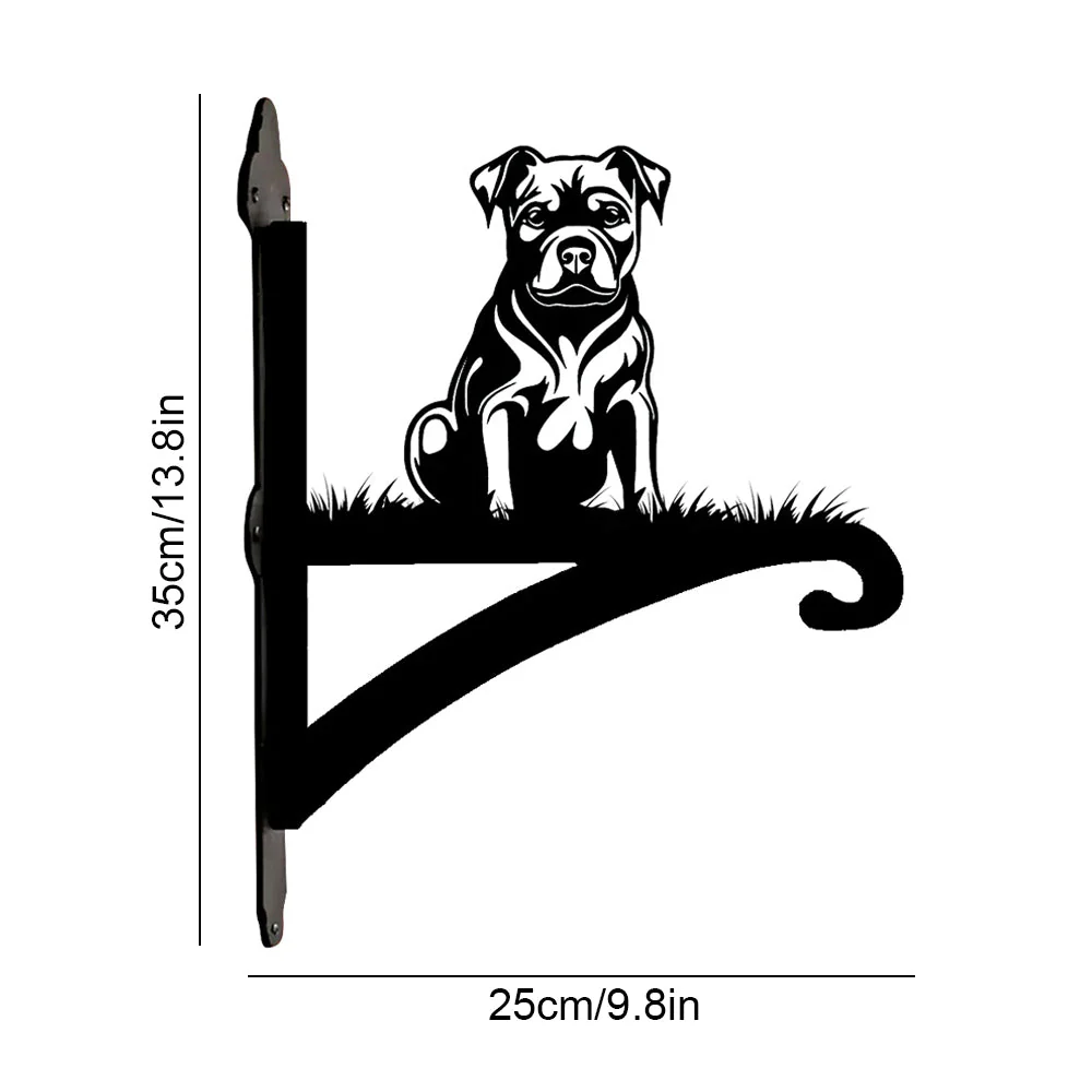 Chien Staffordshire Bull Terrier Support de Plantes à Suspendre Métallique - Image 7