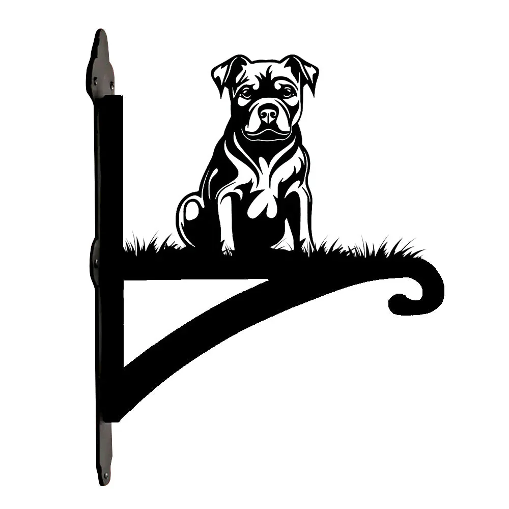Chien Staffordshire Bull Terrier Support de Plantes à Suspendre Métallique - Image 9