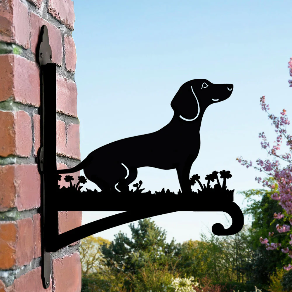 Chien Teckel Support de Plantes à Suspendre Métallique