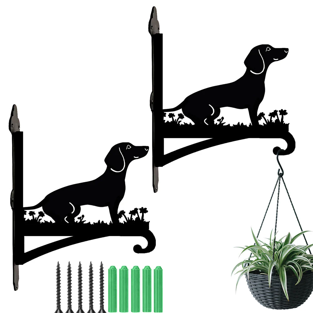 Chien Teckel Support de Plantes à Suspendre Métallique - Image 8