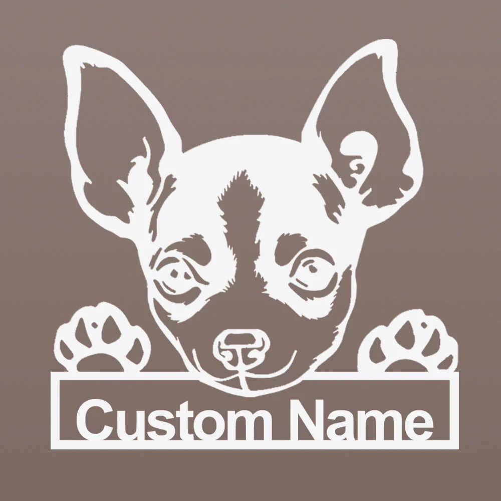 Chihuahua Art en Métal Plaque de Nom en Métal Personnalisée - Image 7