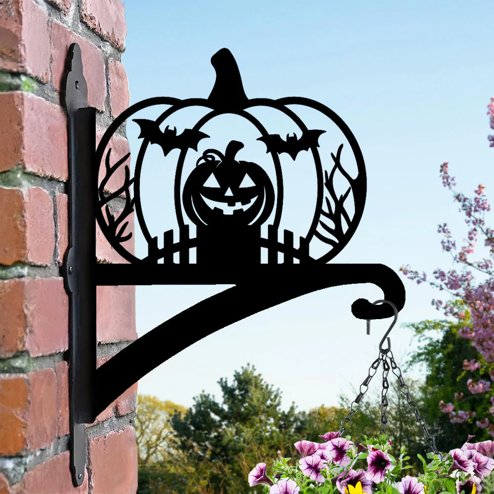 Citrouille d'Halloween Support de Plantes à Suspendre Métallique