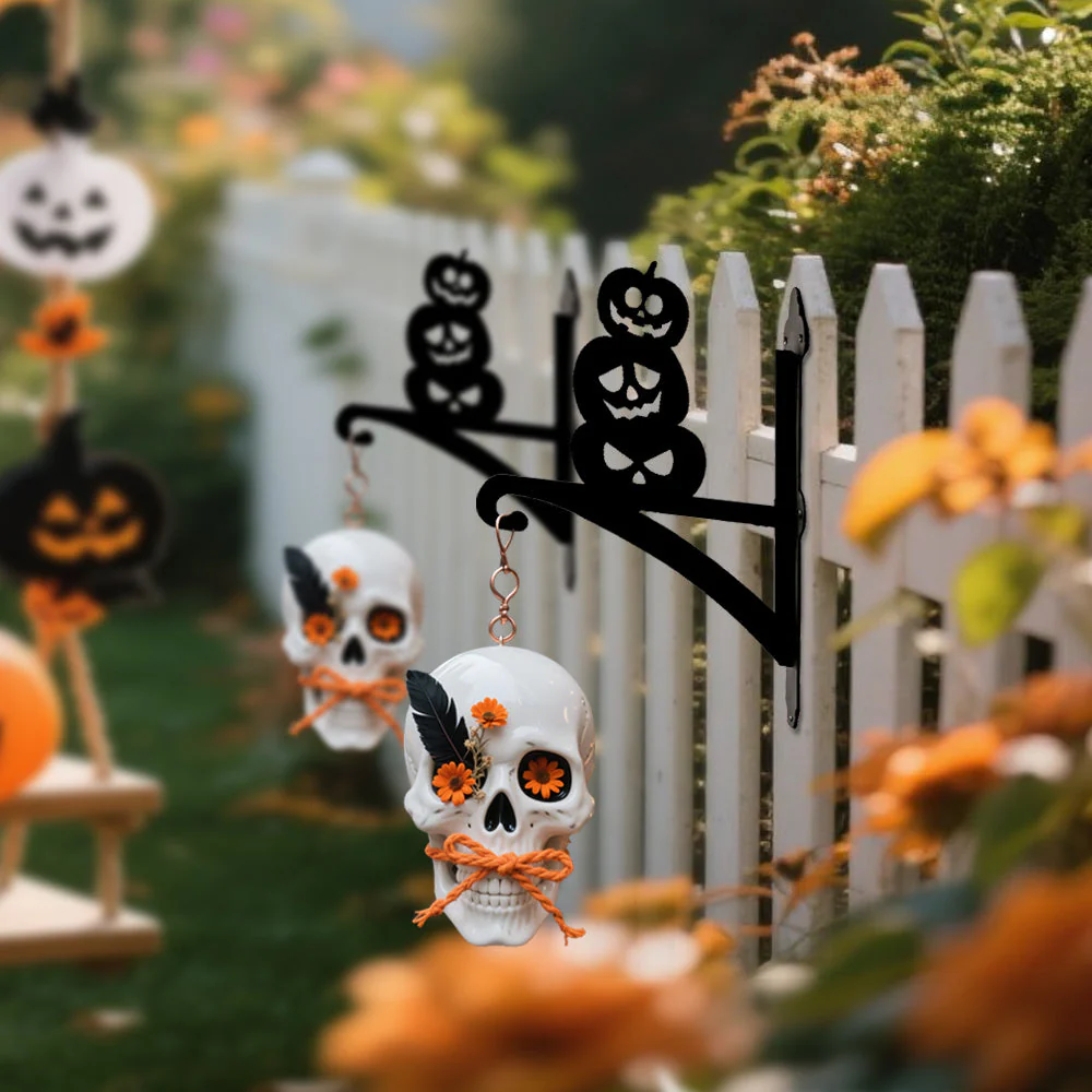 Citrouilles d'Halloween Support de Plantes à Suspendre Métallique
