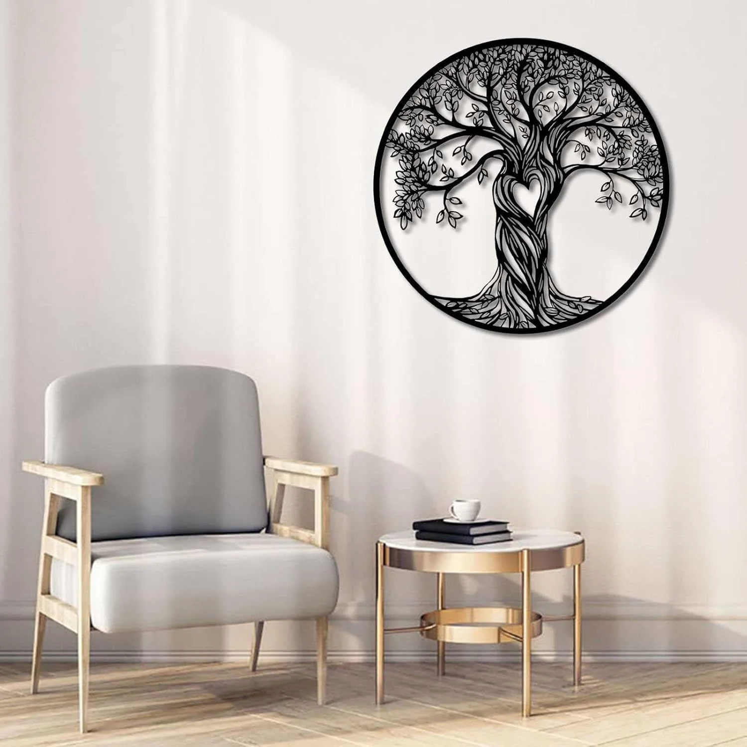 Cœur Éternel Arbre de la Vie Art Mural en Métal - Image 6
