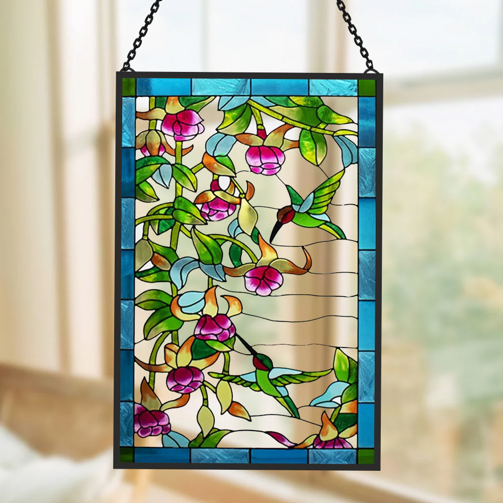 Colibri Attrape-Soleil Décoratif en Vitrail à Suspendre - Image 2