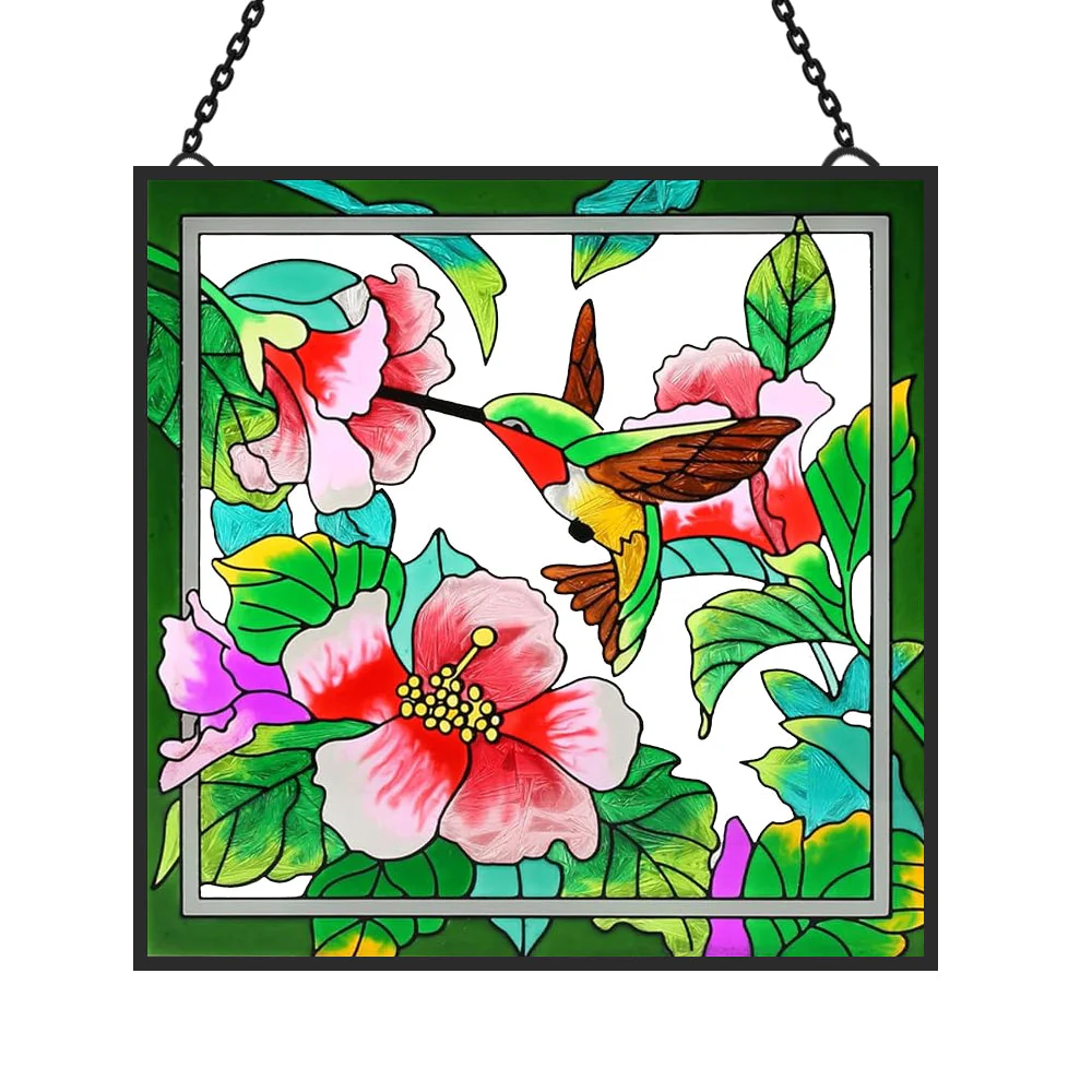 Colibri Attrape-Soleil Décoratif en Vitrail à Suspendre - Image 3